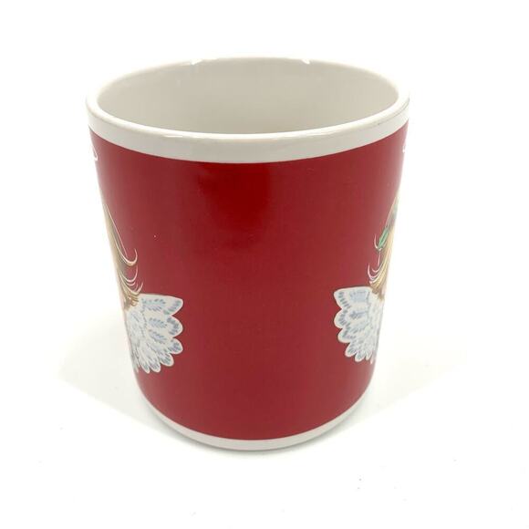 Vintage 1986 Enesco Morehead Ceramic Coffee Mug Christmas Holiday Angel Themed - Picture 2 of 8